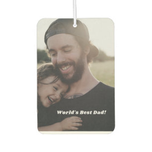 Fügen Sie Ihren eigenen Vater und Kind Foto Auto A Autolufterfrischer