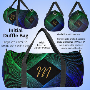 Fügen Sie Ihren ersten geometrischen grünen blauen Duffle Bag