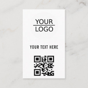 Fügen Sie Ihren Logo-QR-Code Custom Text Promotion Visitenkarte