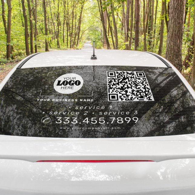 Fügen Sie Ihren Logo-QR-Code Werbeauto-Vinyl hinte Fensteraufkleber (Von Creator hochgeladen)