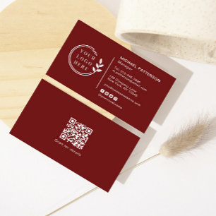 Fügen Sie Ihren Logo Social Media QR Code Corporat Visitenkarte