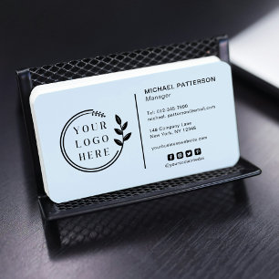 Fügen Sie Ihren Logo Social Media QR Code Corporat Visitenkarte