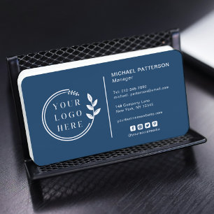 Fügen Sie Ihren Logo Social Media QR Code Corporat Visitenkarte