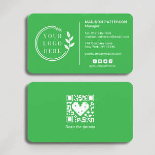 Fügen Sie Ihren Logo Social Media QR Code Corporat Visitenkarte