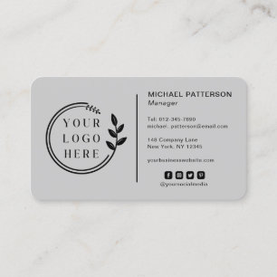 Fügen Sie Ihren Logo Social Media QR Code Corporat Visitenkarte