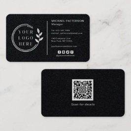 Fügen Sie Ihren Logo Social Media QR Code Corporat Visitenkarte