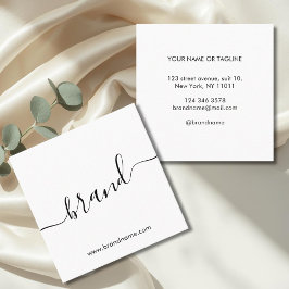 Fügen Sie Ihren Markennamen modernen minimalistisc Quadratische Visitenkarte