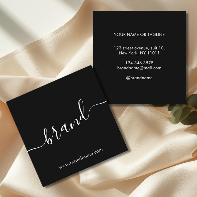 Fügen Sie Ihren Markennamen modernen minimalistisc Telefonnummerkarte (Von Creator hochgeladen)