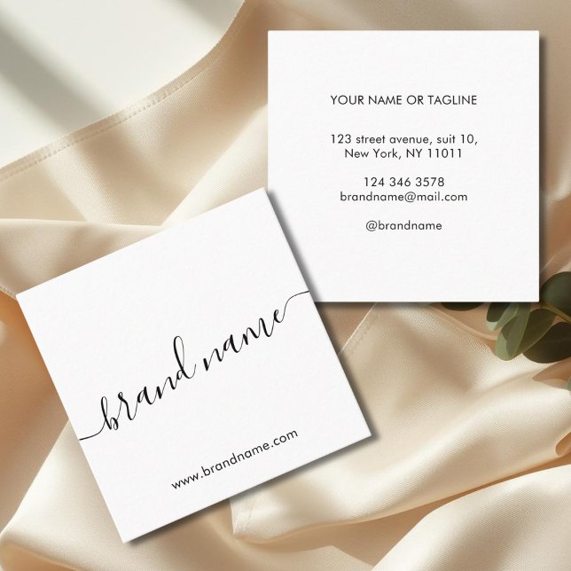 Fügen Sie Ihren Markennamen modernen minimalistisc Telefonnummerkarte (Von Creator hochgeladen)