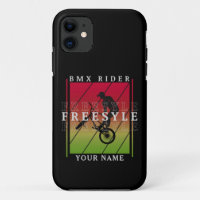 Fügen Sie Ihren Namen BMX Freestyle Rider auf Red