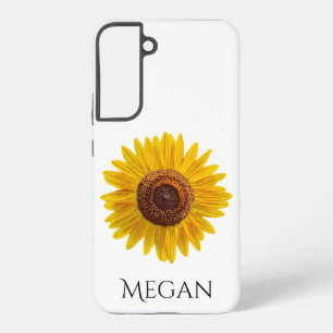 Fügen Sie Ihren Namen Bright Yellow Sonnenblume Sa Samsung Galaxy Hülle
