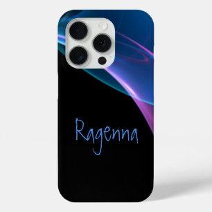 Fügen Sie Ihren Namen Dreamy Lila Blue Abstrakt St iPhone 15 Pro Hülle