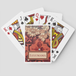 FÜGEN SIE IHREN NAMEN "Eingelegtes Holz Gold Gilde Spielkarten