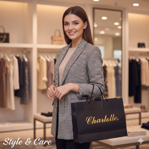 Fügen Sie Ihren Namen große Personalisierte Gesche Geschenktüte