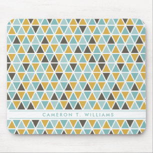 Fügen Sie Ihren Namen hinzu Geometrisches Dreiec Mousepad