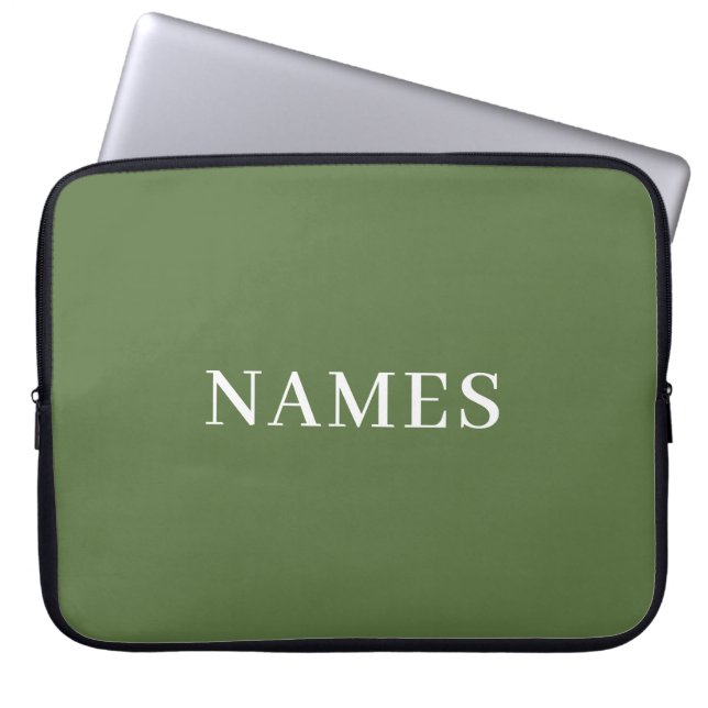 Fügen Sie Ihren Namen hinzu Laptopschutzhülle (Vorderseite)