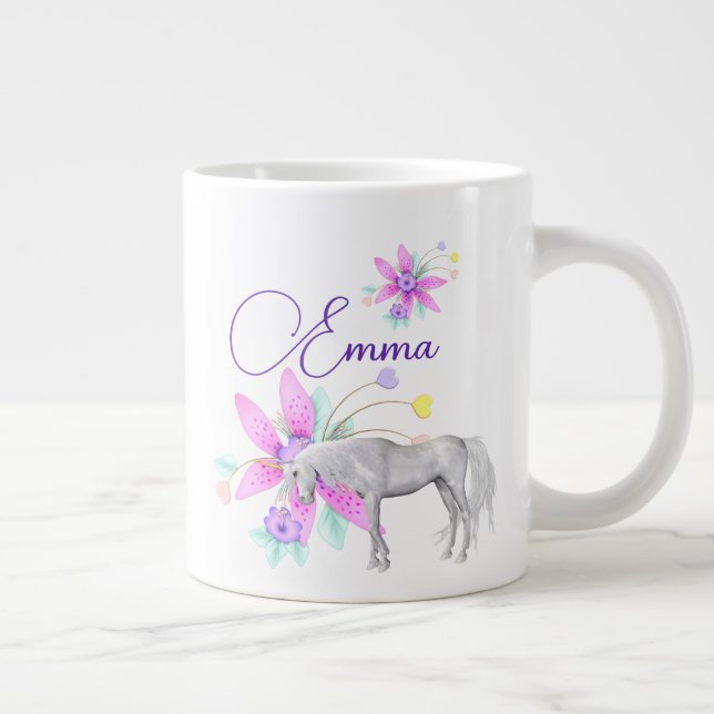 Fügen Sie Ihren Namen hinzu - riesige Kaffee-Tasse Jumbo-Tasse (Rechts)