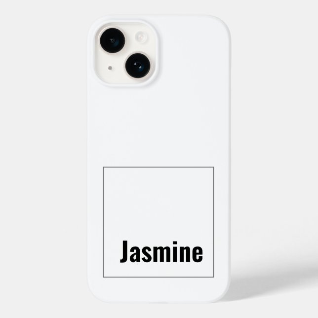 Fügen Sie Ihren Namen Minimalistisch hinzu Case-Mate iPhone Hülle (Rückseite)