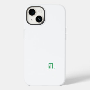 Fügen Sie Ihren Namen Modern Minimalistisch Grün W iPhone 14 Hülle