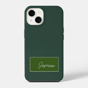 Fügen Sie Ihren Namen Modern Minimalistisch Skript iPhone 14 Hülle