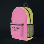 FÜGEN SIE IHREN NAMEN Pink-Limonade HINZU Bedruckter Rucksack<br><div class="desc">Spaß!</div>