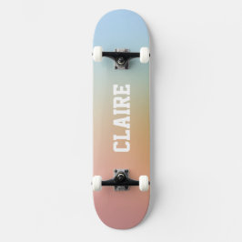Fügen Sie Ihren Namen Rainbow Ästhetisch Cool Skateboard