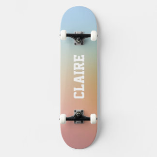 Fügen Sie Ihren Namen Rainbow Ästhetisch Cool Skateboard