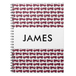 Fügen Sie Ihren Namen Red Fire LKW Personalisiert  Notizblock