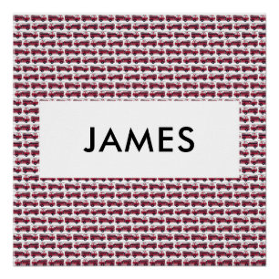 Fügen Sie Ihren Namen Red Fire LKW Personalisiert  Poster