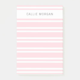 Fügen Sie Ihren Namen Rosa Stricknotizen hinzu Post-it Klebezettel