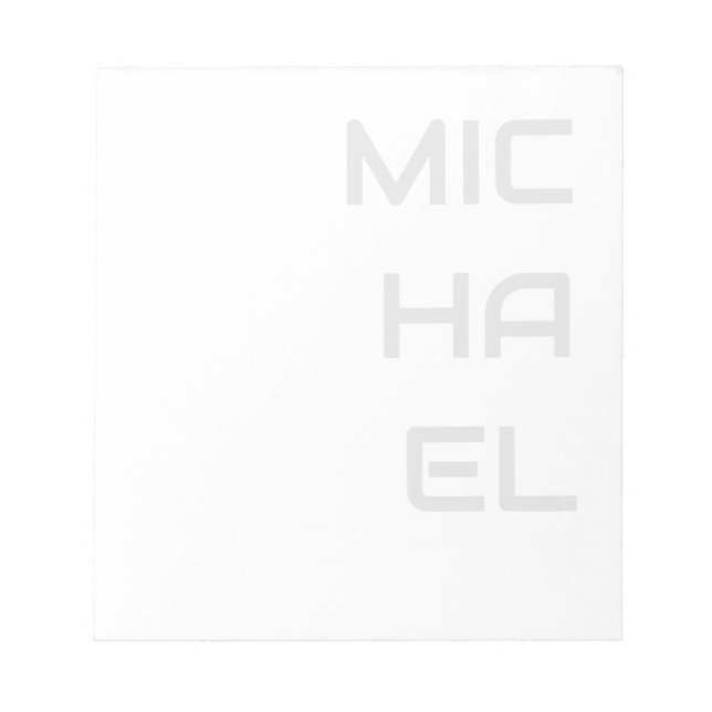 Fügen Sie Ihren Namen Schlicht hinzu Notizblock (Vorderseite)