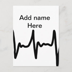 Fügen Sie Ihren Namen schwarze Musik-Beats Design  Postkarte