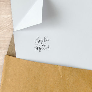 Fügen Sie Ihren Namen Stylish Kalligrafieschrift h Permastempel