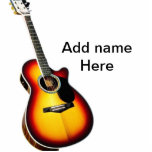 Fügen Sie Ihren Namen Text braun akustische Gitarr Freistehende Fotoskulptur<br><div class="desc">Für Musikfans wie uns</div>