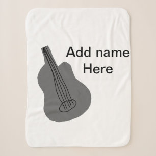 Fügen Sie Ihren Namen Text braun akustische Gitarr Sherpadecke