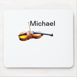 Fügen Sie Ihren Namen Text braun Violine Musik Lie Mousepad