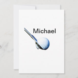 Fügen Sie Ihren Namen Text Golfball Club Sportausr Feiertagskarte