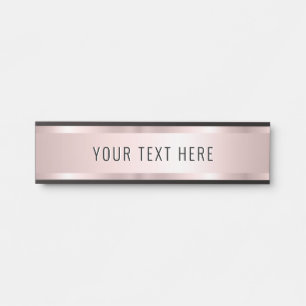 Fügen Sie Ihren Namen Textvorlage Luxuriöse Rose G Türschild