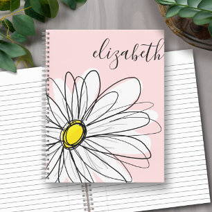 Fügen Sie Ihren Namen Whimsical Daisy KANN Farbe b Notizbuch