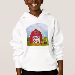 Fügen Sie Ihren Namen zu Red Barn mit Blue Sky hin Hoodie