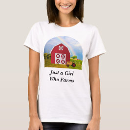 Fügen Sie Ihren Namen zu Red Barn mit Blue Sky hin T-Shirt