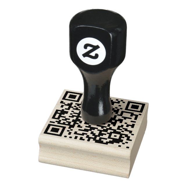 Fügen Sie Ihren QR-Code Einfach Spaß Business Beru Gummistempel (Stempel)