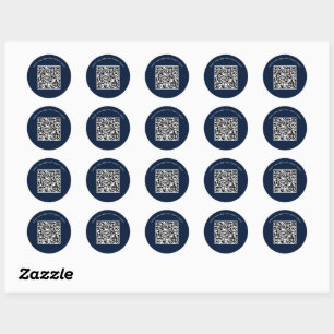Fügen Sie Ihren QR-Code mit einer Geschäftsmarketi Runder Aufkleber