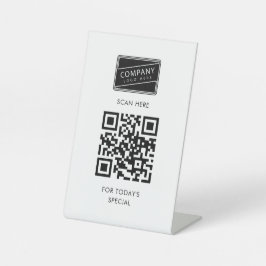 Fügen Sie Ihren QR-Code und Ihr Firmenlogo hinzu Sockelschild
