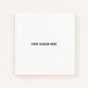 Fügen Sie Ihren Slogan oder Ihren Kostenvoranschla Notizbuch