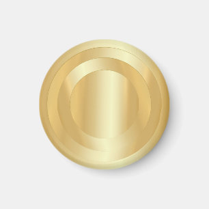 Fügen Sie Ihren Text benutzerdefinierten Gold Loo Magnet