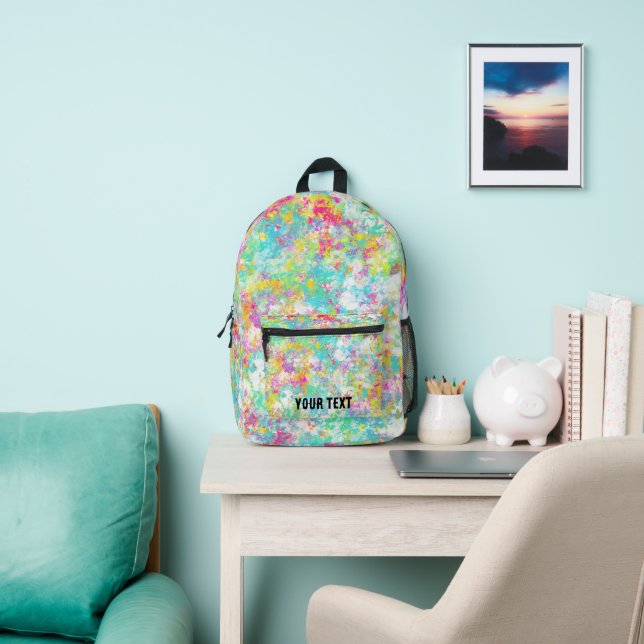 Fügen Sie Ihren Text Coole Aquarellbilder hinzu Bedruckter Rucksack (InSitu)