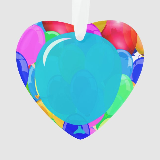 Fügen Sie Ihren Text dem Ballon hinzu Ornament (Rückseite)