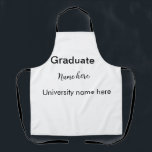 Fügen Sie Ihren Text einfachen Absolvent hinzufüge Schürze<br><div class="desc">Entwurf</div>