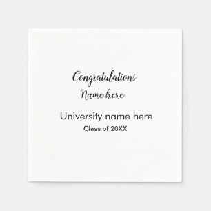 Fügen Sie Ihren Text einfachen Absolvent hinzufüge Serviette